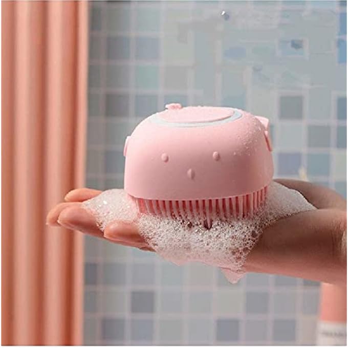 Heeva Creation Silicone Bath Brush With Shampoo Dispenser. (Random colour) 1 Piece. - Image 2